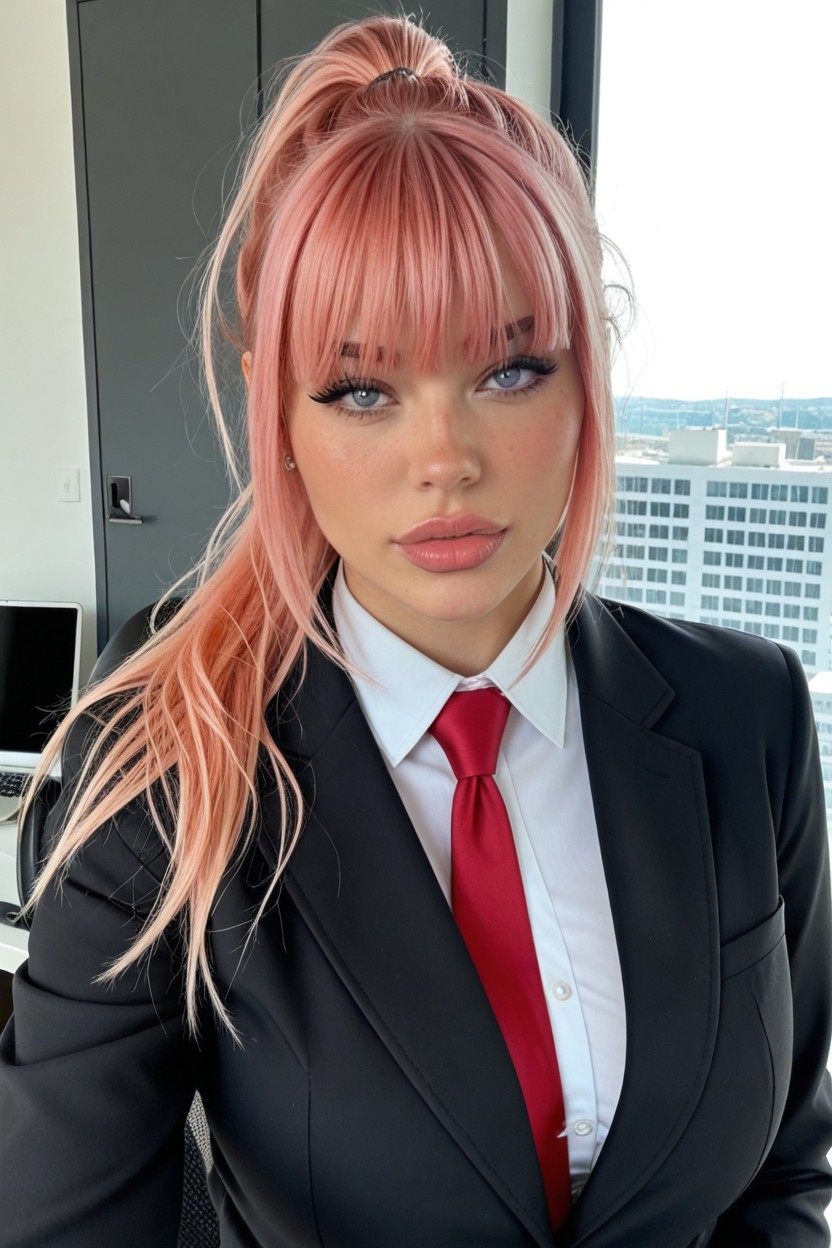 Sunny, Cheek Blush, Blue Eyes Shemale AI Porn