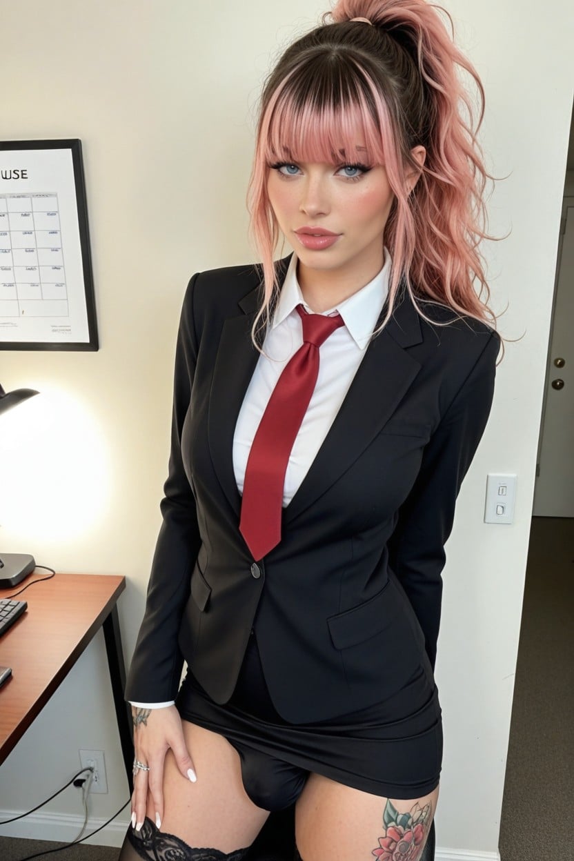 Embarrassed , Office, Internet Slut Shemale AI Porn