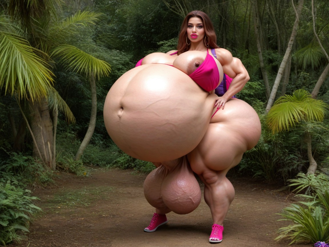 Pregnant, Solo, Hyper Gigantic Cock Shemale AI Porn