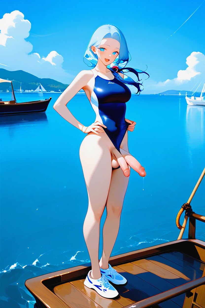 Boat, Multicock Futa, Solo Shemale AI Porn