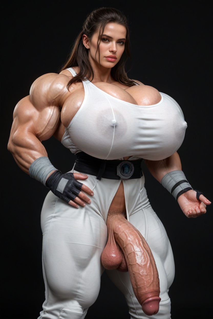 Massive, Thick Lips, Hyper Large Muscles Shemale AI Porn