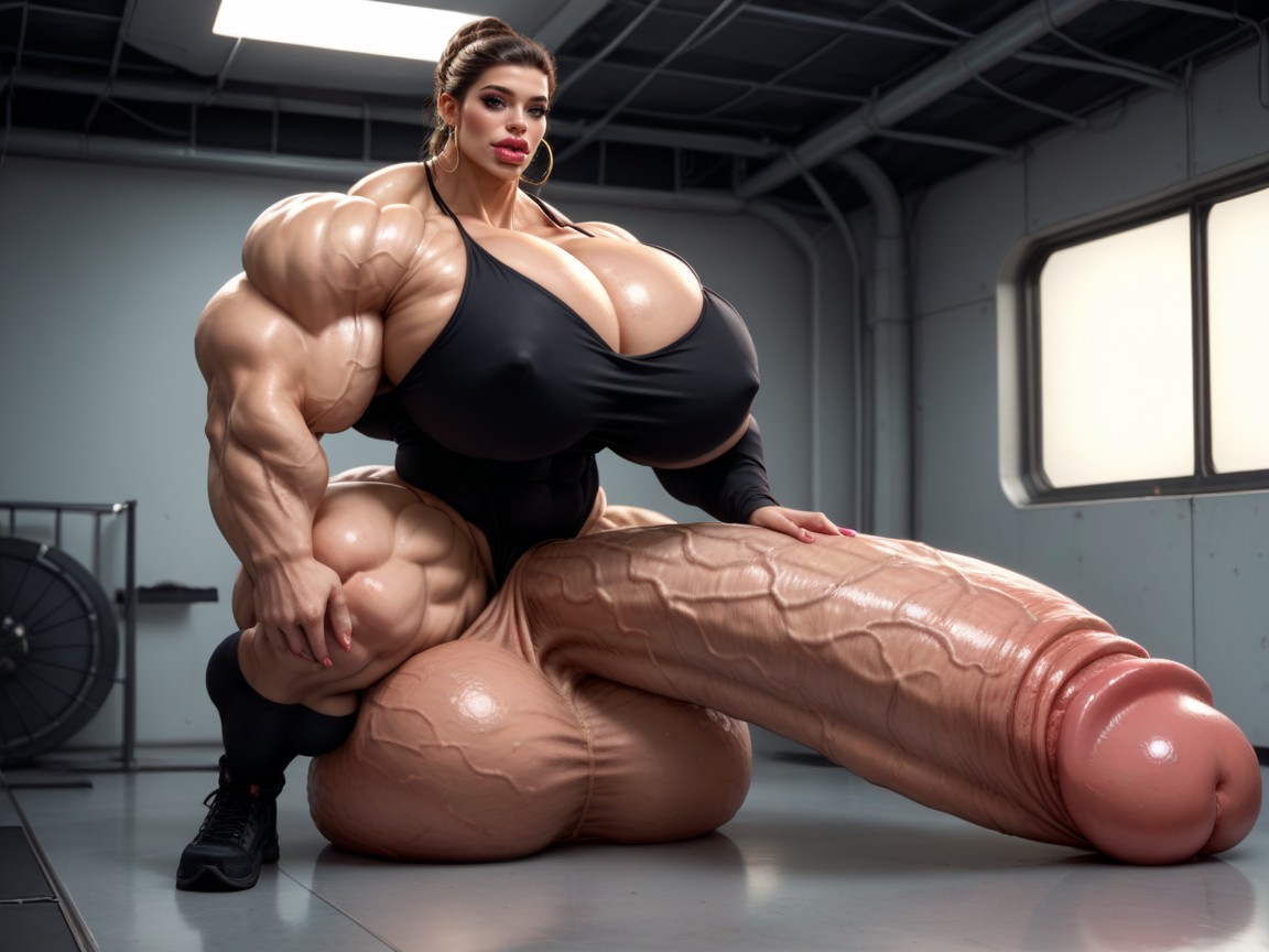 Hyper Monstrous Muscle, Hyper Gigantic Abs, Princess Leia From Star Wars Shemale AI Porn