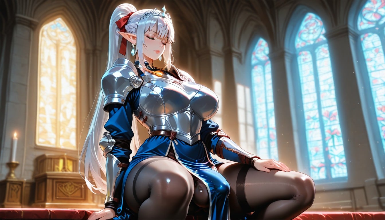 Crotch Curtain Bulge, Futanari, Medium Breast Shemale AI Porn
