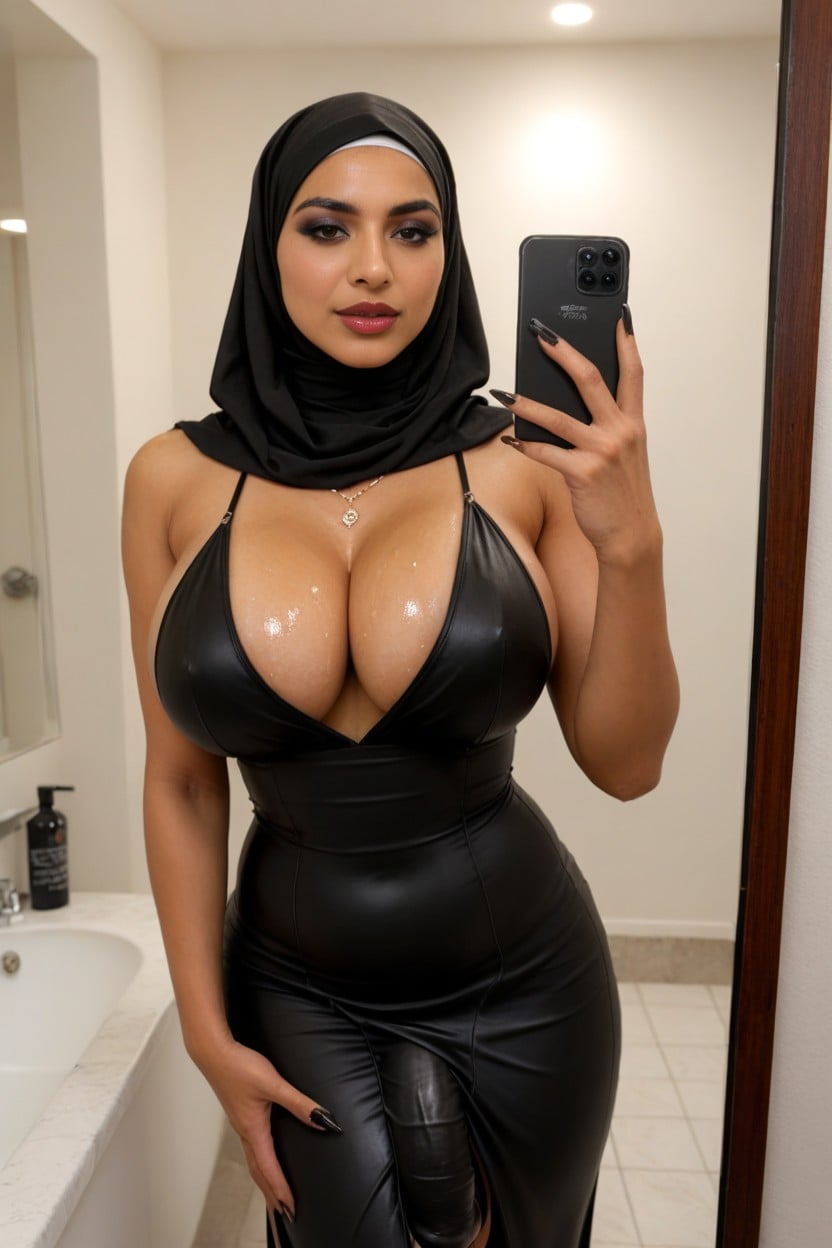 Clothes, Abaya Pulled Up, She Needs Me To Suck Her Dick Shemale AI Porn