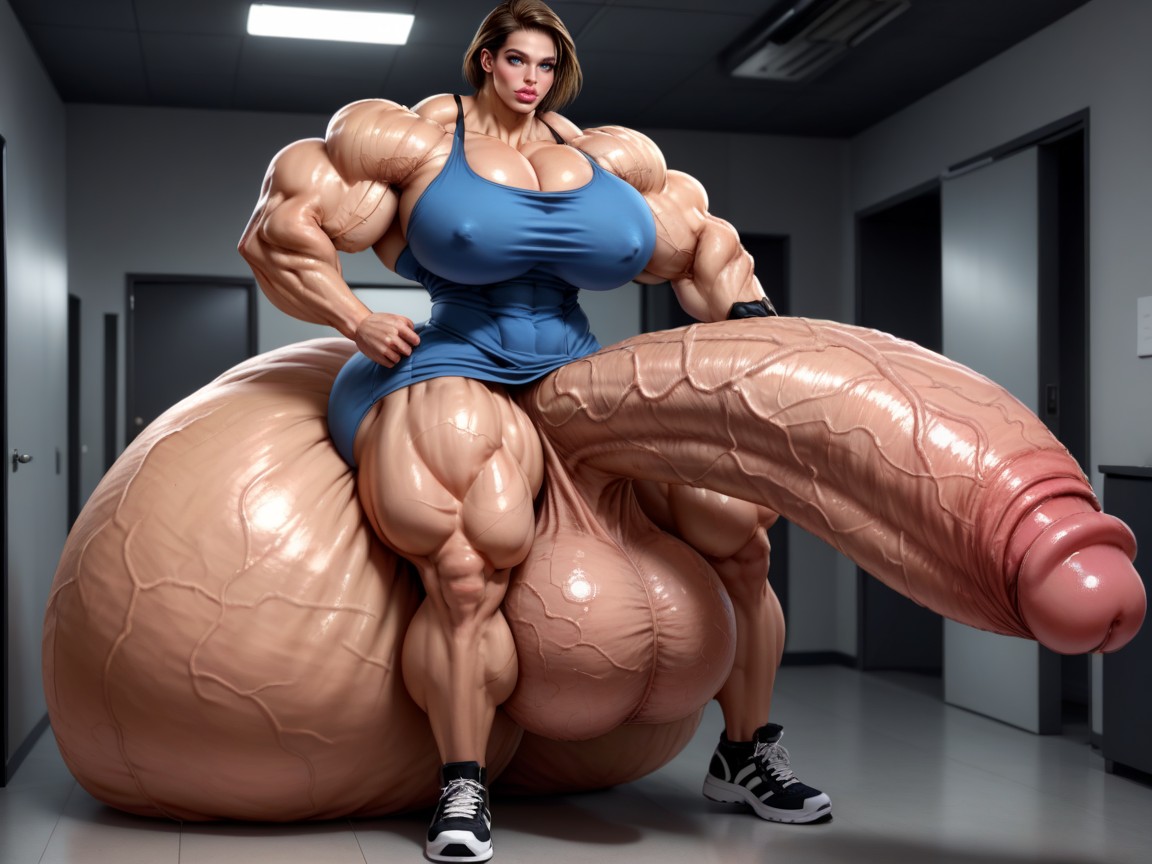 Hyper Gigantic Penis, Hdr, Hyper Absurdly Oversized Wide Penis Shemale AI Porn