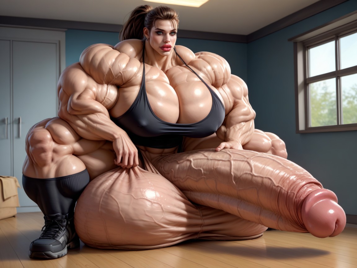 Ponytail Hair, Penis The Size Of The Room, Full Body View Porno shemale IA