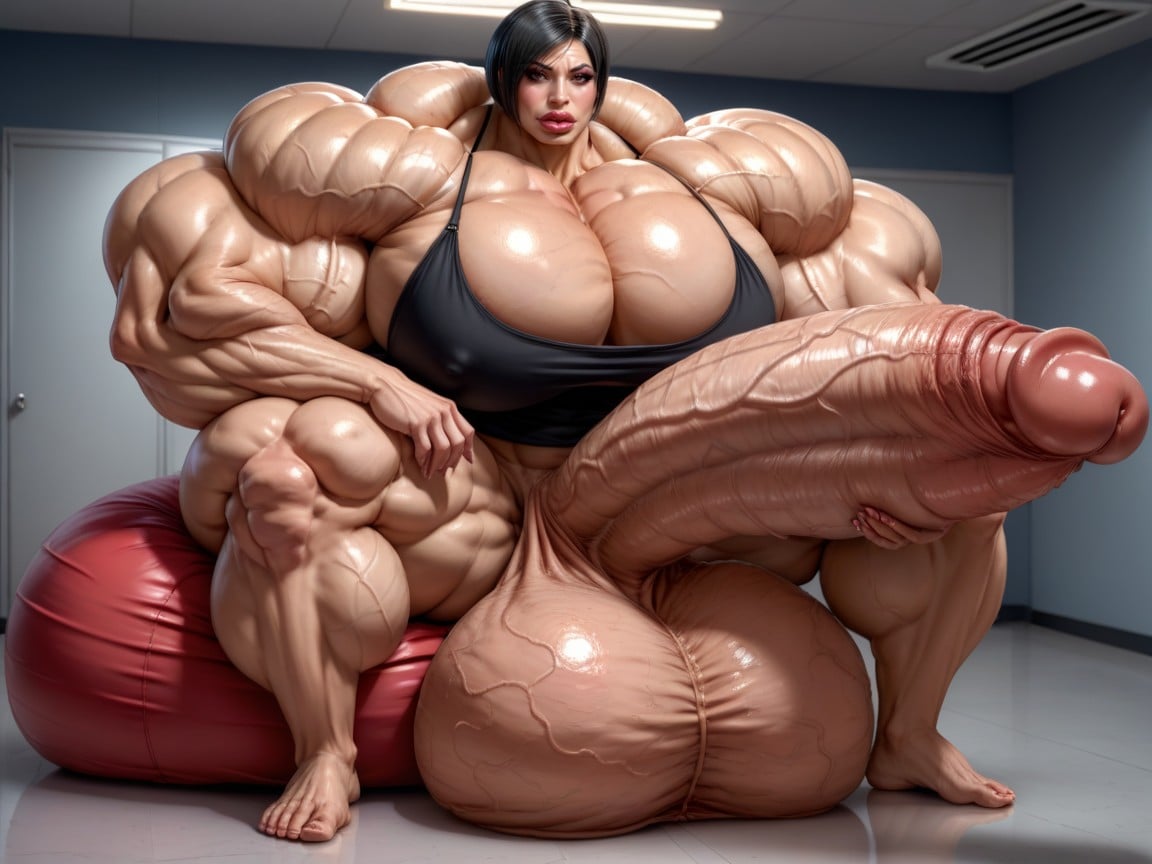 Super Model, Hyper Absurdly Oversized Wide Penis, Nude Hyper Futanari With Hyper Gigantic Penis Shemale AI Porn