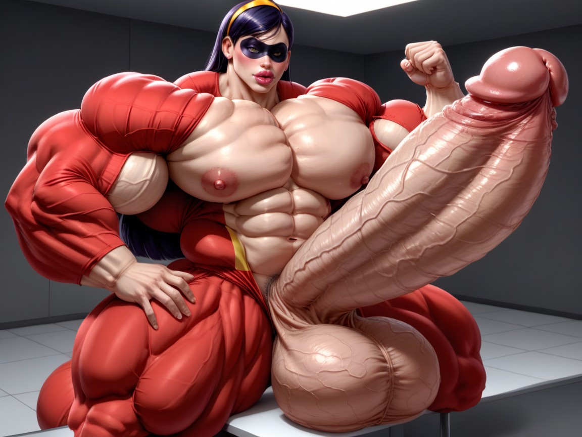 Hyper Gigantic Balls, Giant Bulging Penis, Hyper Extremely Big Lips Porno shemale IA