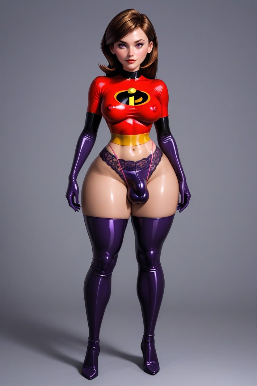 Large, Helen Parr, Puffy_areole Shemale AI Porn