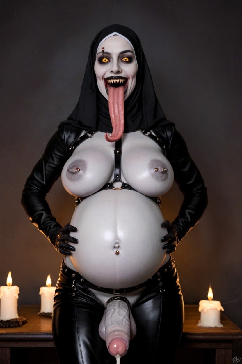 Black And Gold Cock Ring, Massive Breast, Black Lips Shemale AI Porn