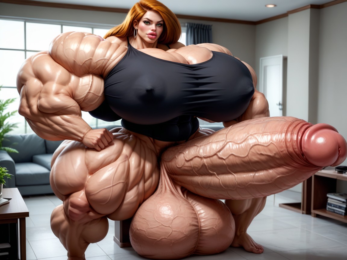 Penis Bigger Then Body, Penis Bigger Than Body, Hyper Bimbo Shemale AI Porn