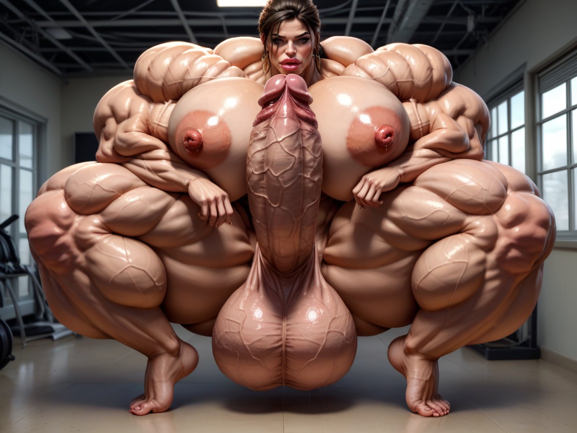 Hyper Muscle Growth, Hdr, Penis Bigger Than Body Shemale AI Porn