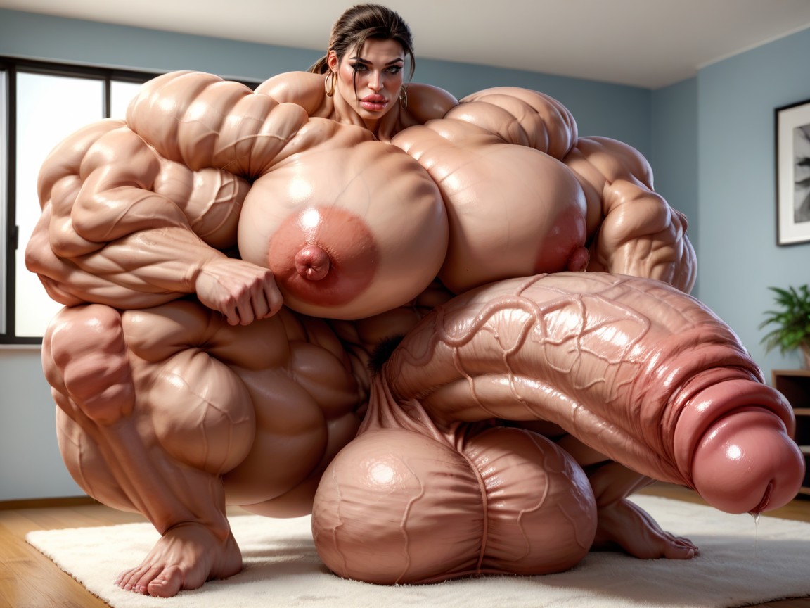 Balls Are Just Too Gigantic, Hyper Gigantic Massive Penis, Hyper Gigantic Balls Shemale AI Porn