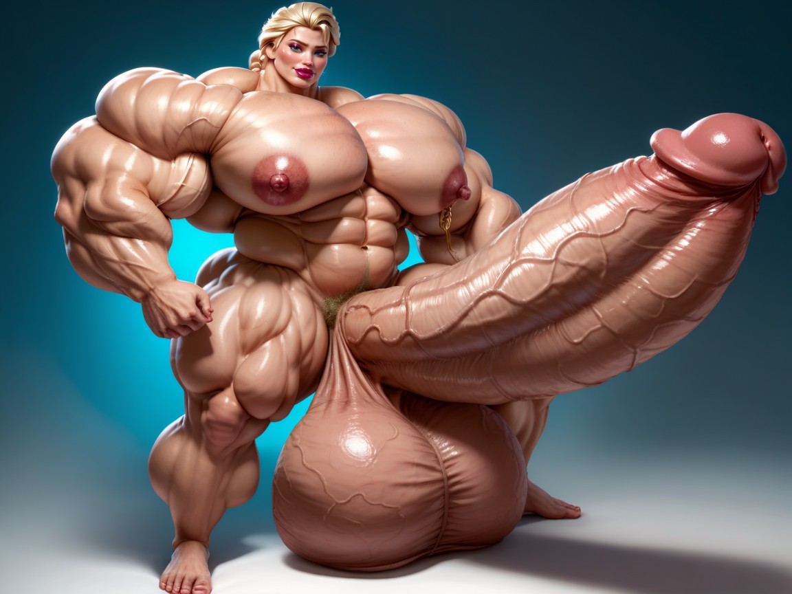 Hyper Absurdly Gigantic Girthy Penis, Hyper Gigantic Super Swollen Bimbo Lips, Pénis Plus Grand Que Le Corps Porno IA transsexuelle
