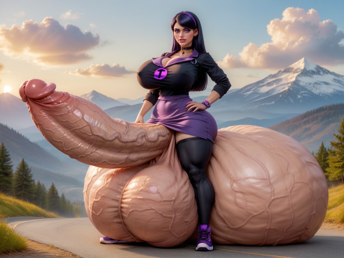 Hyper Gigantic Dick, Gigantic Massive Futanari Hyper Cock, Hyperrealistic Shemale AI Porn