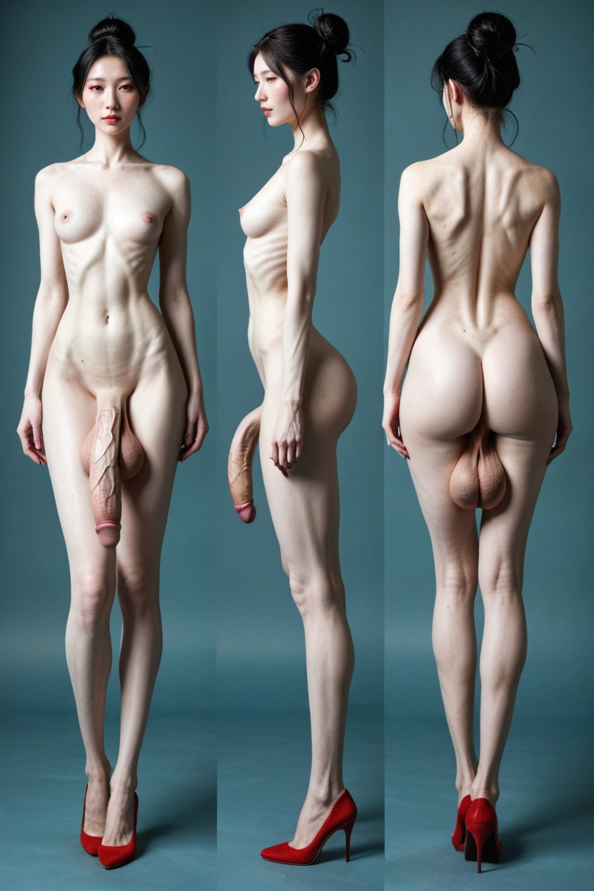 Impossible Waist, Ultra Detailed Face, Very Detailed Face Shemale AI Porn