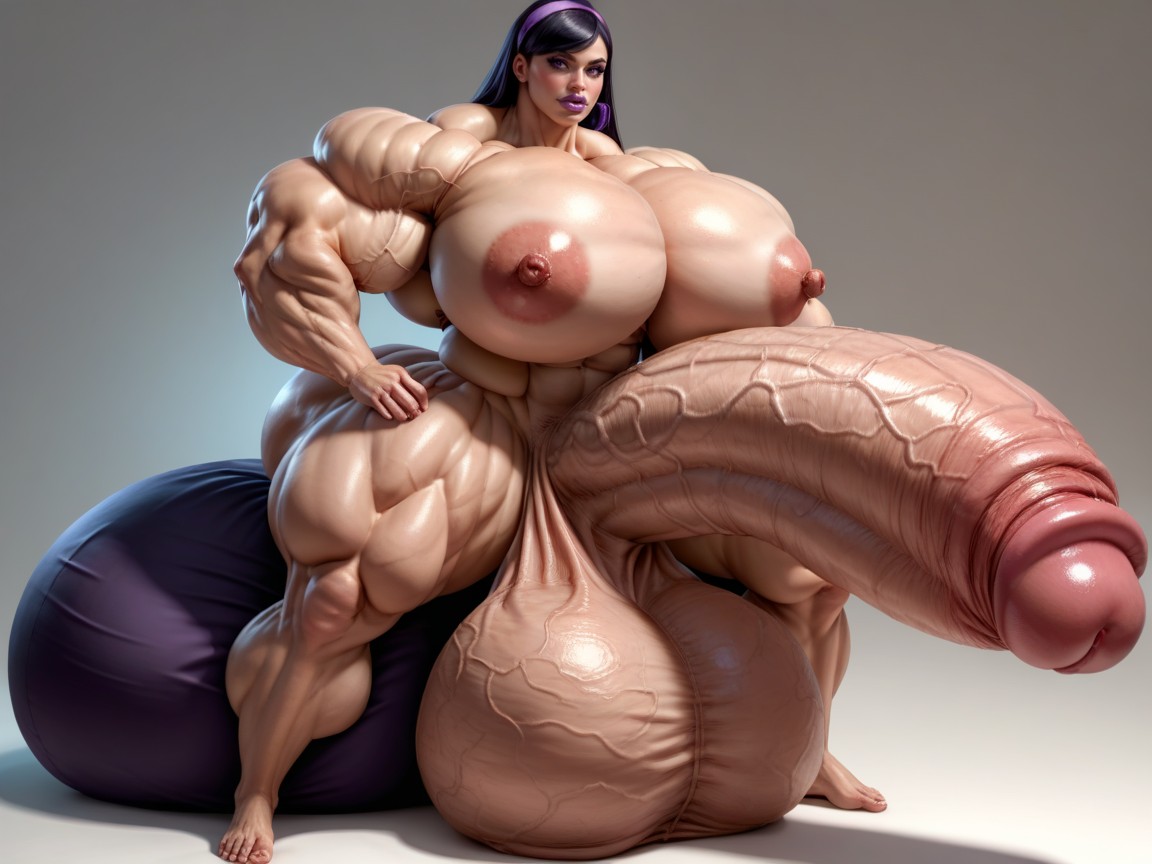 Hyper Enormous Balls, Hyper Absurdly Gigantic Massive Muscle, Hyper Gigantic Big Lips Porno IA transsexuelle