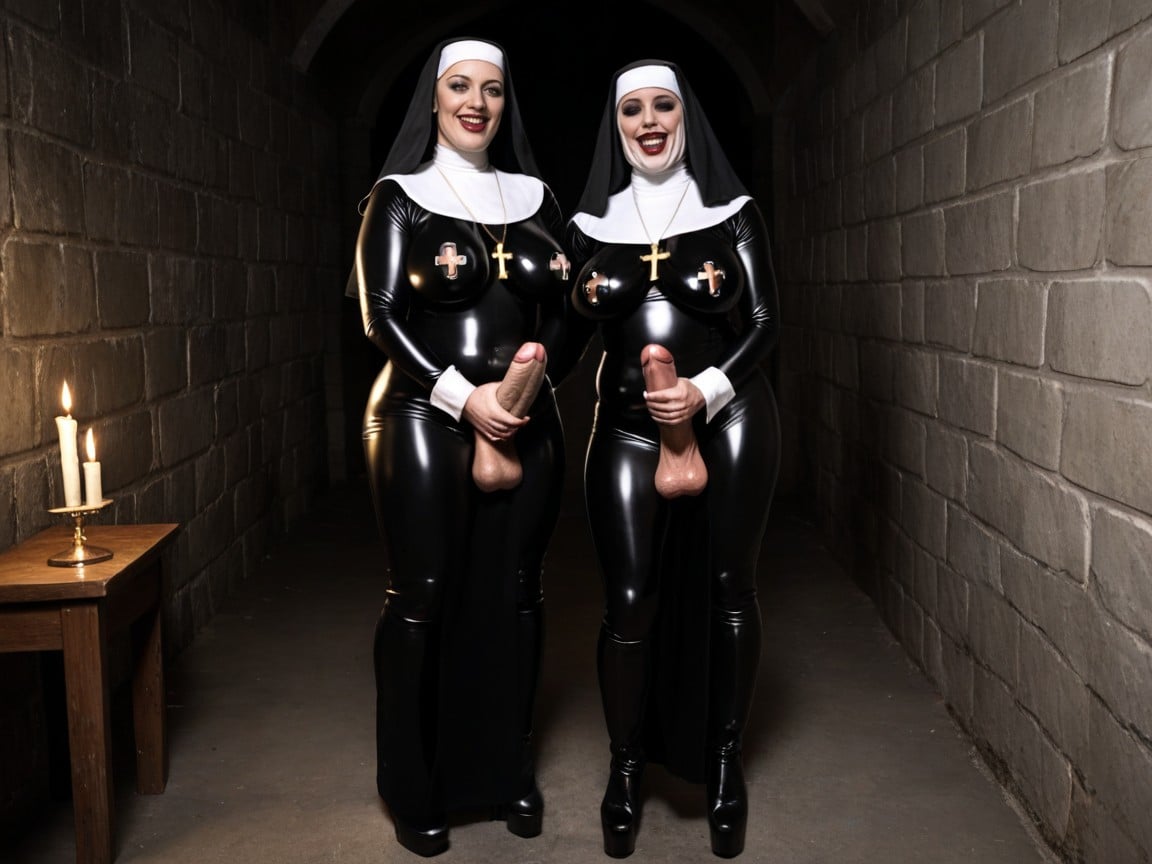 Masturbation, An Extremely Beautiful Scary Nun Vampire, Large Shemale AI Porn