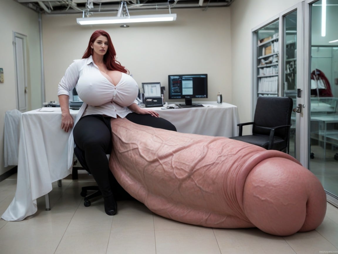 Gigantic Futa, Penis The Size Of The Room, Hyper Gigantic Glans Shemale AI Porn