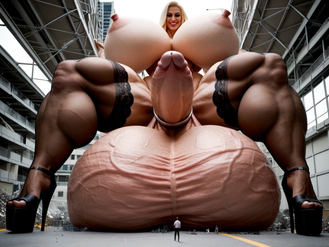 Hyper Long Penis, Hyper Gigantic Penis, Giantess Porno IA transsexuelle