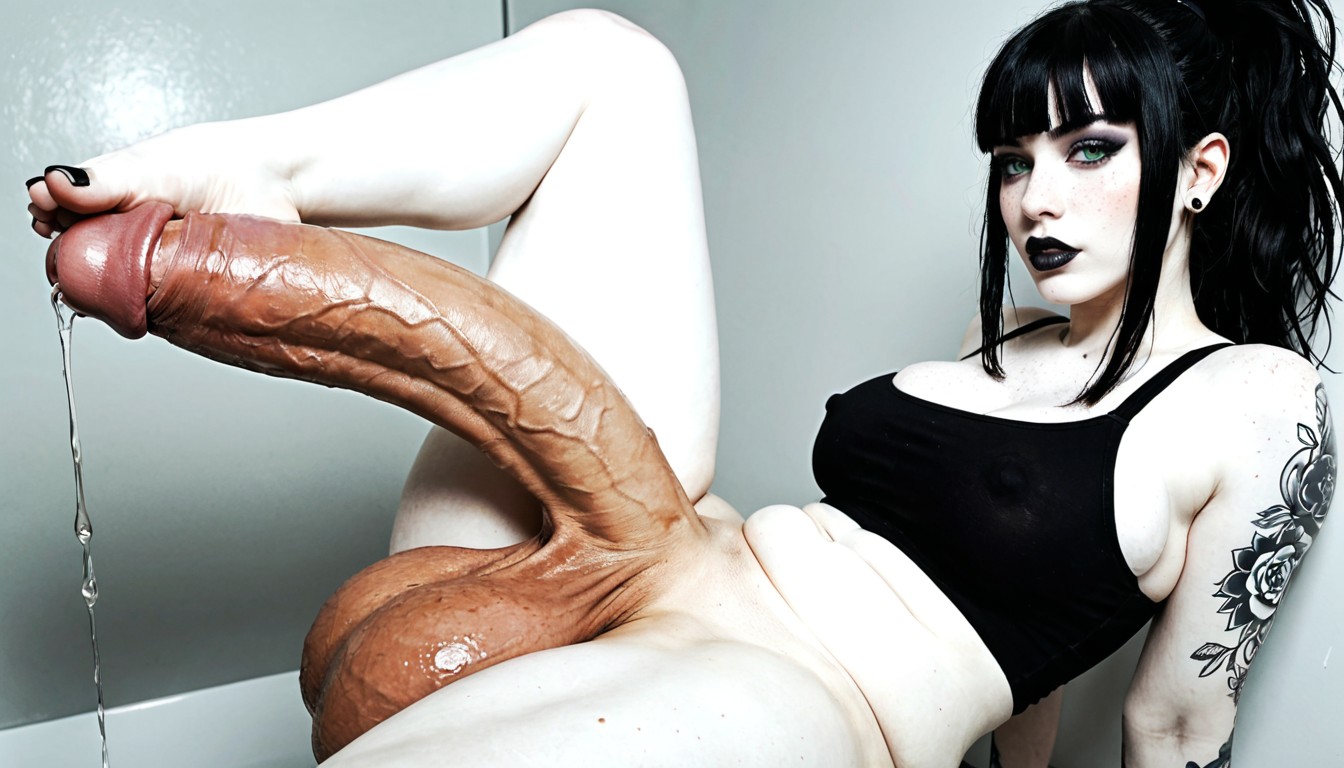 Horny, Evening, Thick Massive Cock Shemale AI Porn