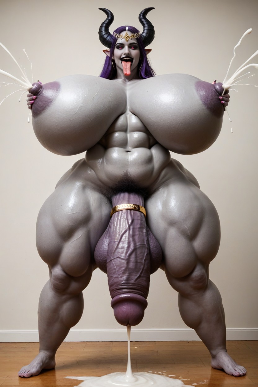 Black Makeup, Hyper Wide Hips, Sexy Shemale AI Porn