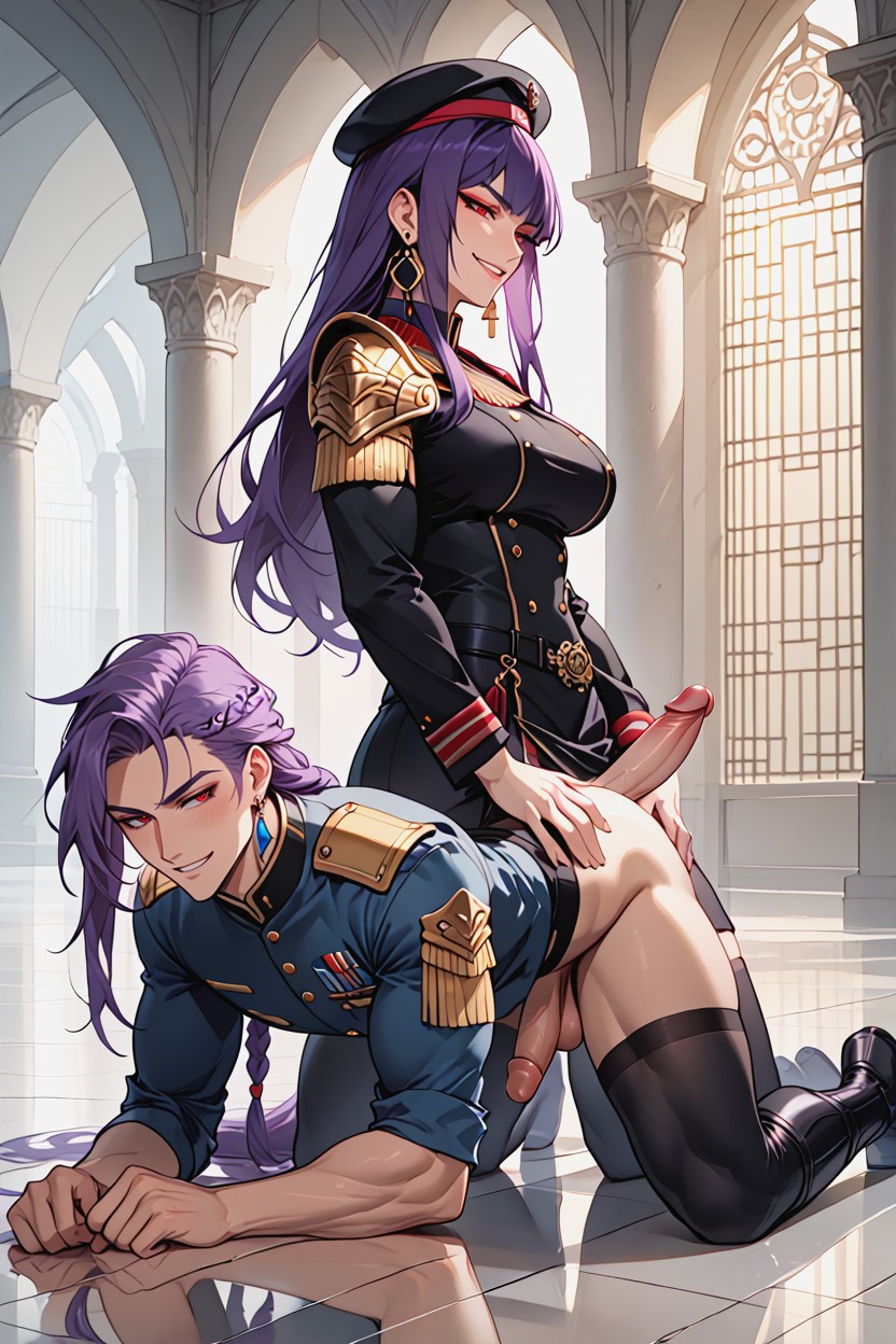 Futa Earrings, Futa Mouth Open, Futa Femdom Porno IA transsexuelle