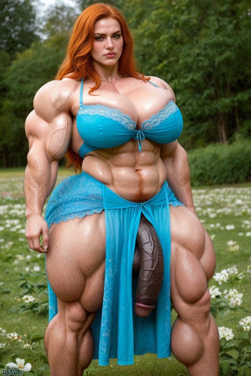 Freckles All Over Body, Ginger, Hair Arms Shemale AI Porn