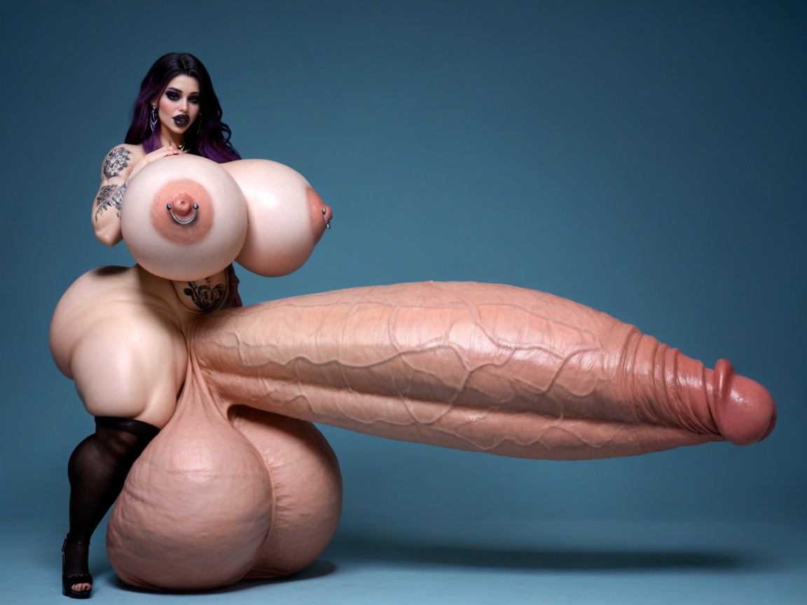 Penis The Size Of The Room, Naked, Hyper Gigantic Massive Thickest Hips Shemale AI Porn