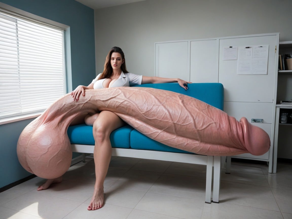 Impossibly Large Penis, Hyper Supersized Penis, Hyper Gigantic Penis Shemale AI Porn