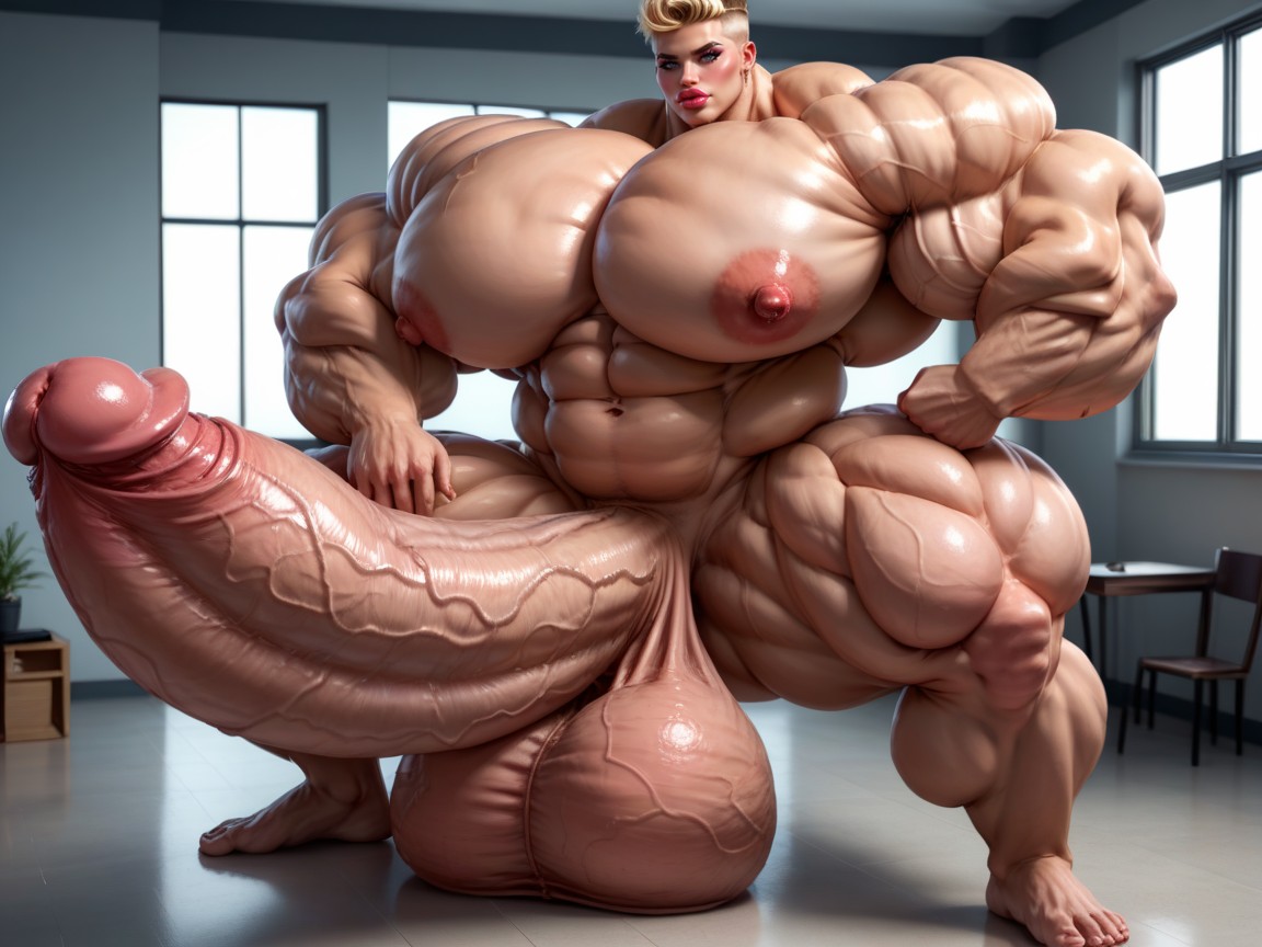Hyper Gigantic Abs, 圓潤, 圓潤 人妖AI黃片