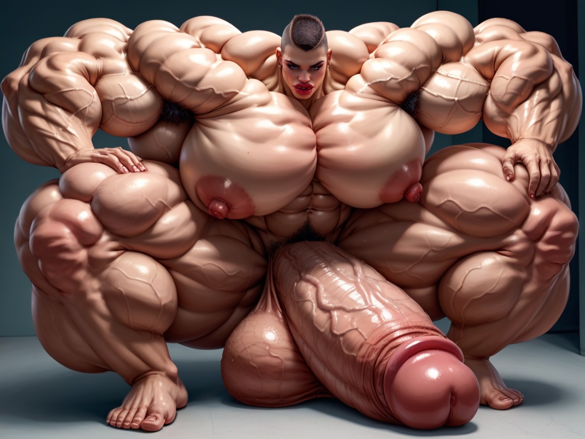 圓潤, Penis Bigger Then Torso, Muscle Women 人妖AI黃片