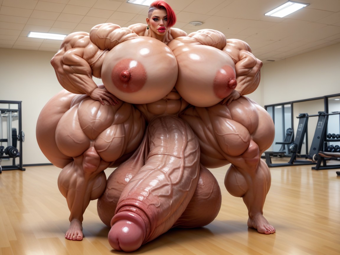 Hyper Gigantic Abs, Hyper Gigantic Massive Penis, Hyper Gigantic Lips Porno shemale IA