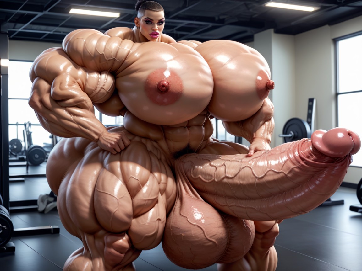 Hdr, Hyper Muscle Growth, Muscle Women Porno IA transsexuelle