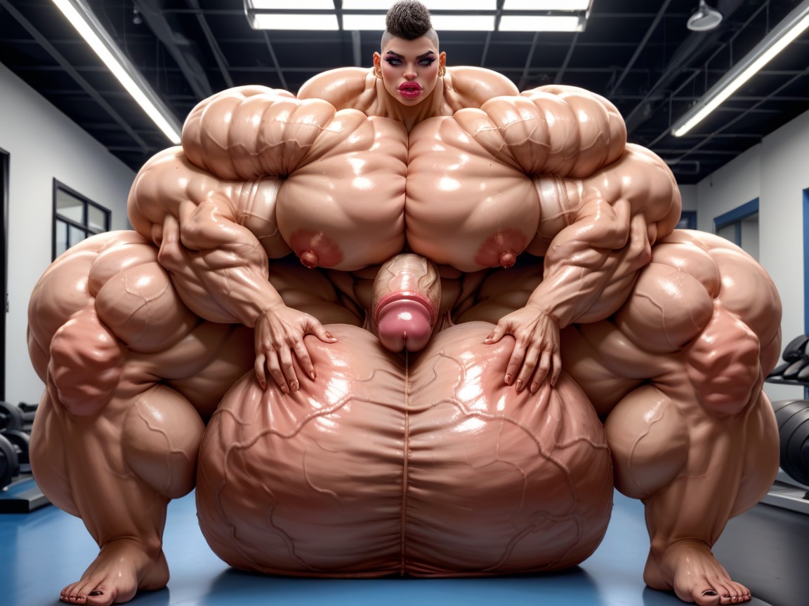 Huge Veins On Penis, Hyper Gigantic Large Lips, Hyper Long Penis Porno IA transsexuelle