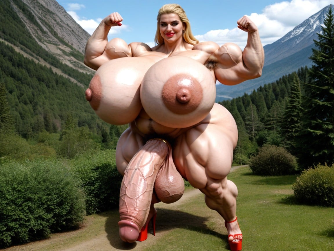 Cheveux Blond, Slit Eyes, Obese Porno IA transsexuelle