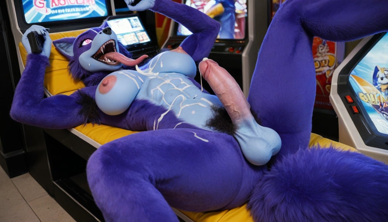 Crazy Hypnotic Eyes, Cum In Mouth, Furry Body Shemale AI Porn
