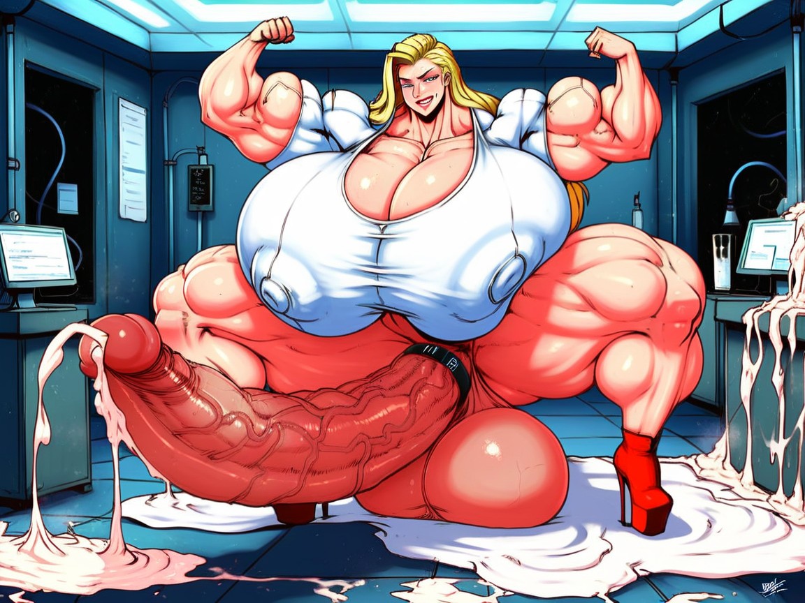 Massive Monster Cock, Hyper Testicles, Thicc Shemale AI Porn