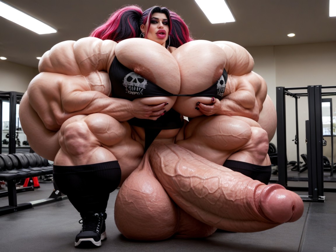Giant Bulging Penis, Hyper Long Penis, Penis Bigger Than Body Shemale AI Porn