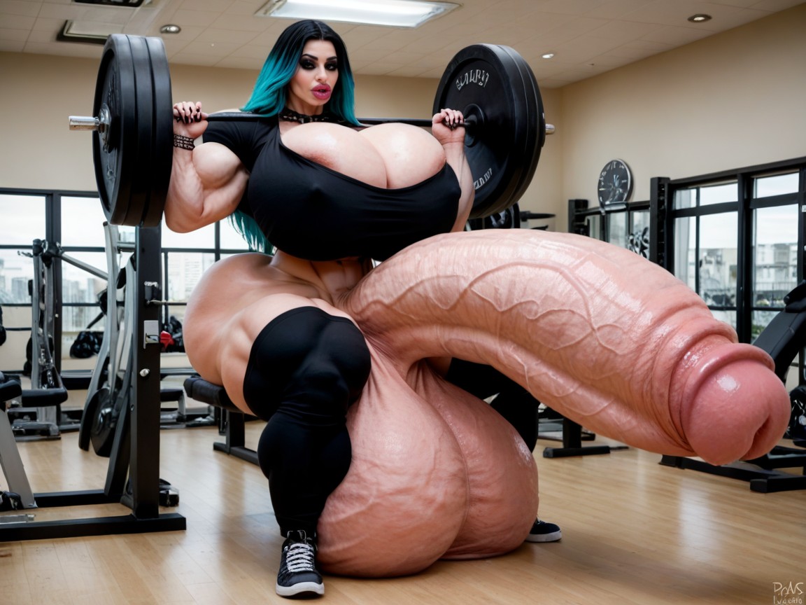 18+, Buzzcut, Penis The Size Of The Gym Shemale AI Porn