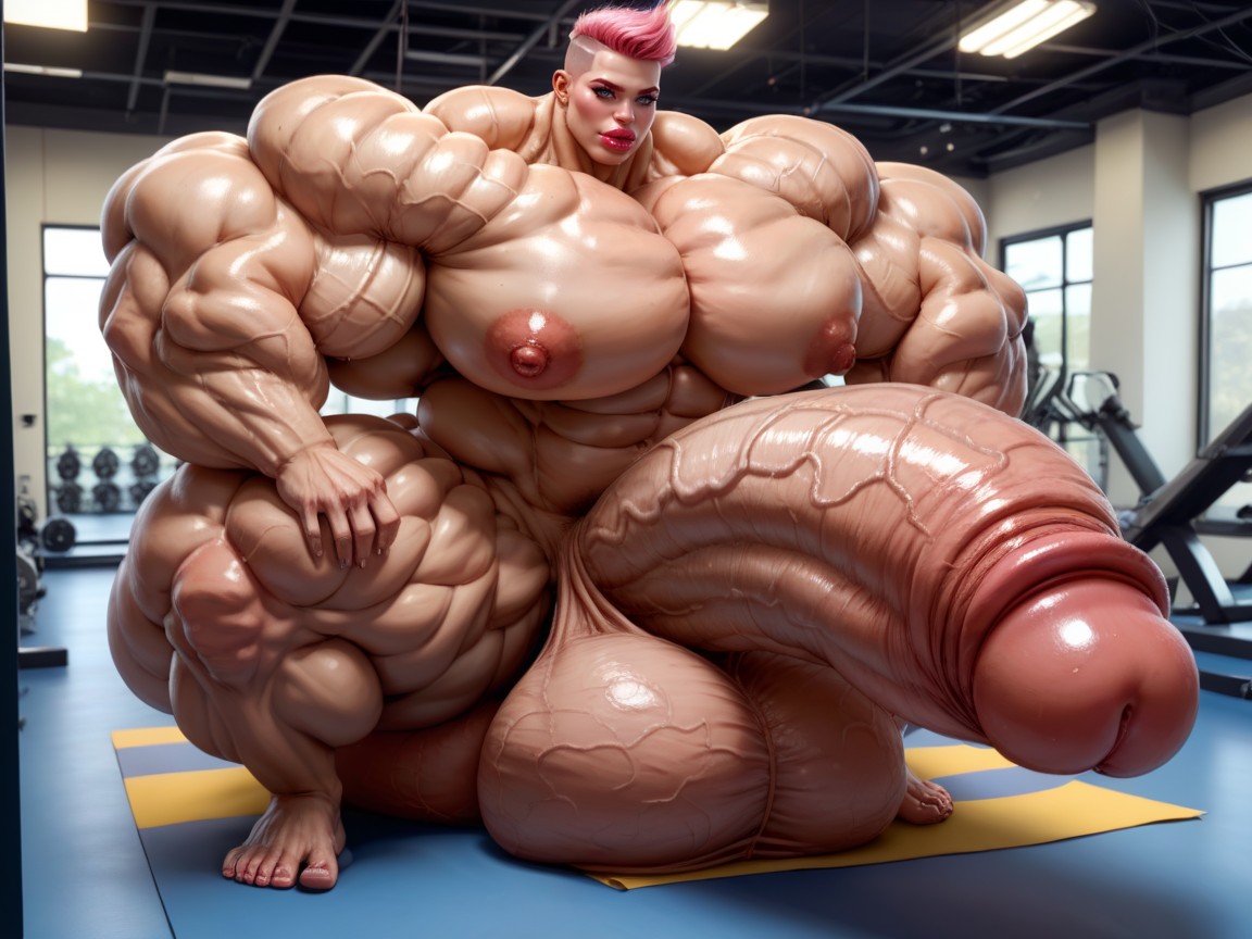 Hyper Gigantic Large Lips, Hdr, Ultra Detailed Face Porno IA transsexuelle