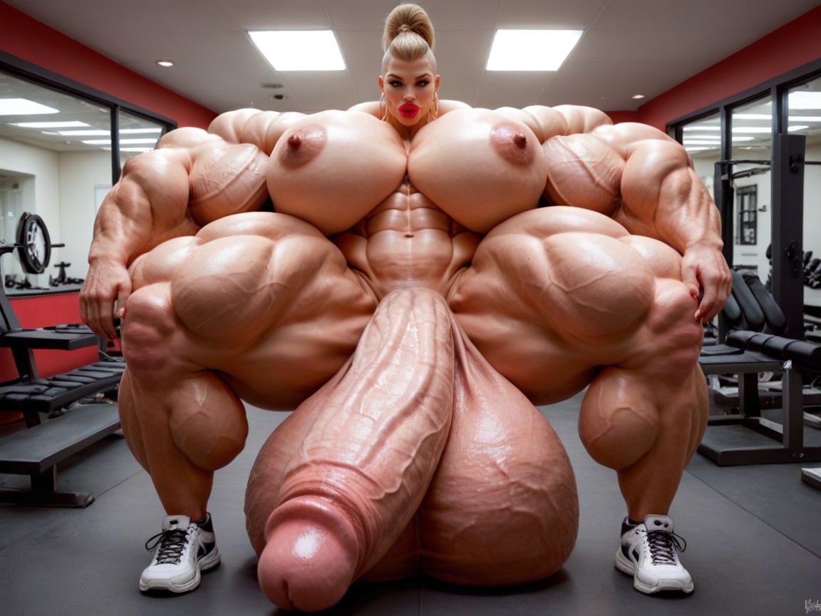 Hyper Gigantic Massive Penis, Hyper Gigantic Penis, Hyper Bigger Muscle Growth Shemale AI Porn