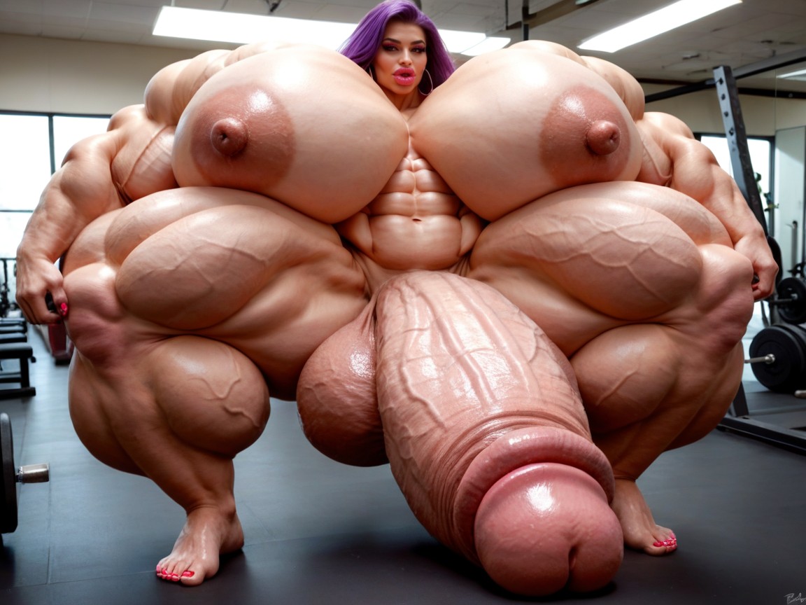 Hyper Absurdly Enormous Gigantic Muscle, Hyper Absurdly Oversized Penis, Balls Are Just Too Gigantic Porno IA transsexuelle