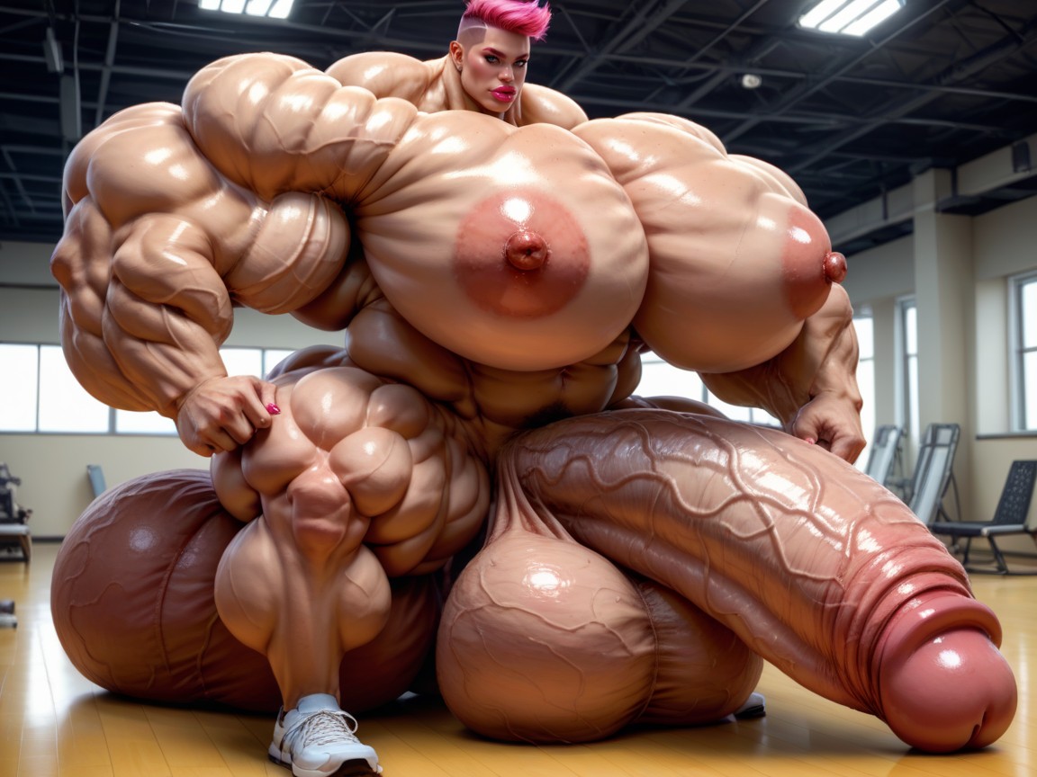 Naked, Hyper Gigantic Massive Biceps, Penis Bigger Then Torso Porno shemale IA