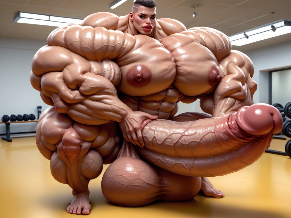 Hyper Gigantic Penis, 25+, Hyper Absurdly Oversized Enormous Muscle Shemale AI Porn