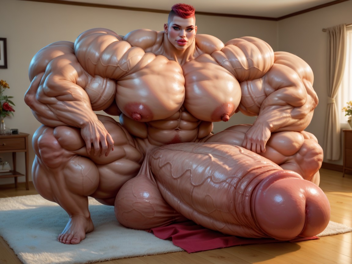 Hyper Gigantic Penis, Ultra Detailed Face, Hyper Gigantic Balls Porno shemale IA