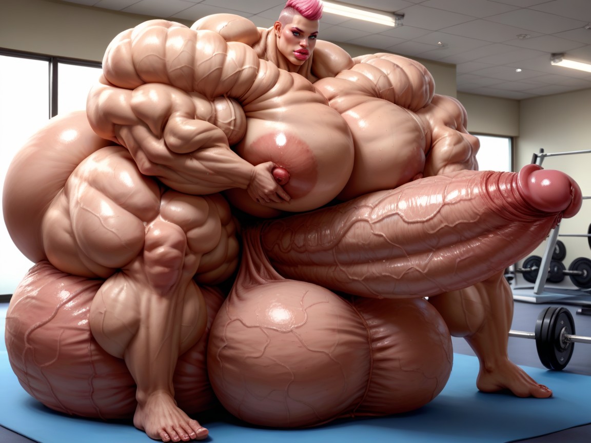 Hdr, Hyper Gigantic Swollen Bimbo Lips, Balls Are Just Too Gigantic Porno IA transsexuelle