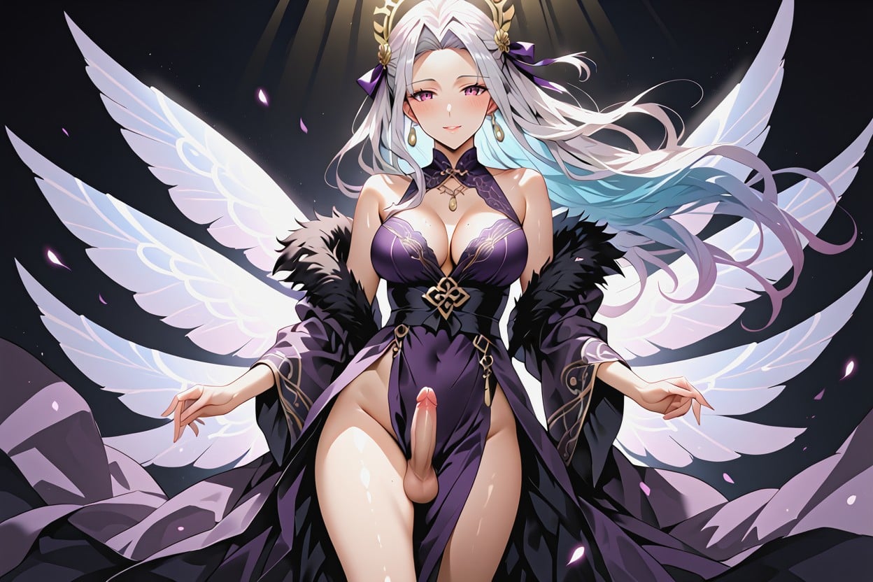 Beautiful Xianxia Fairy, Horny, High Slit Dress Porno IA transsexuelle