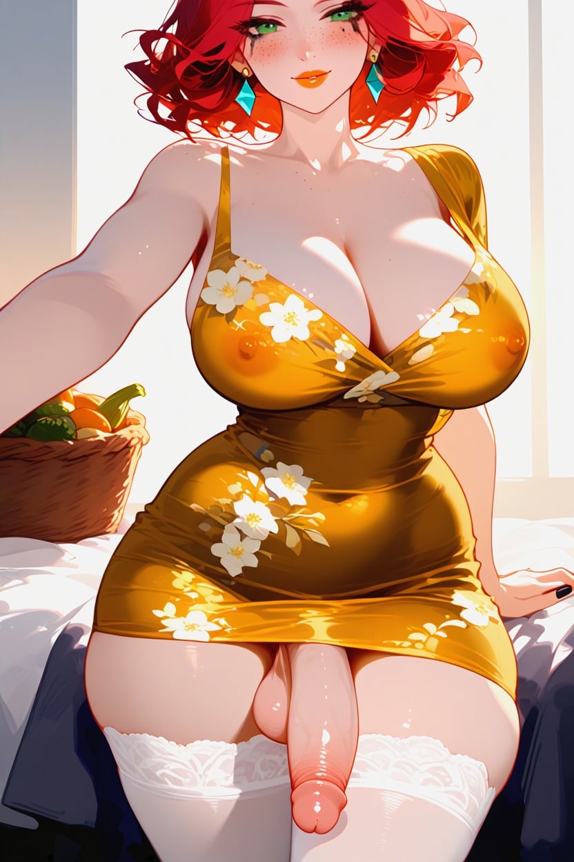 Feminine, Tattoo, Golden Hour Light Shemale AI Porn