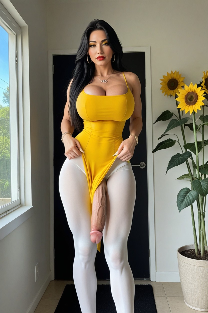 Yellow Bracelet, Big Hard Futa Cock Visible, Bending At The Waist Porno IA transsexuelle